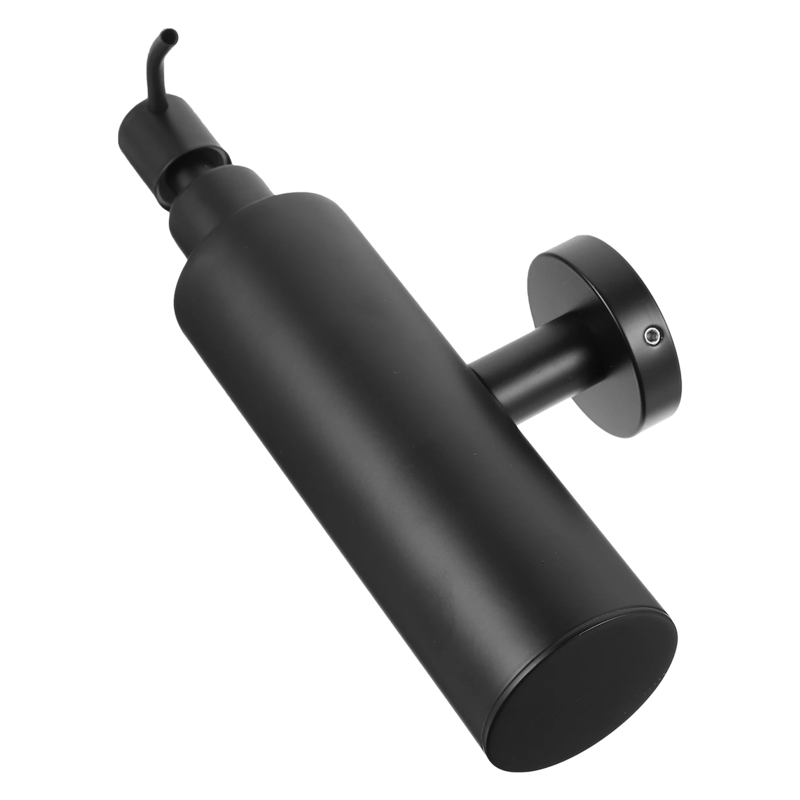 

1pc Stainless Steel Soap Dispenser Black Manual Wall-Mounted Liquid Lotion Shampoo Bottle Bathroom Kitchen Shower Gel Container