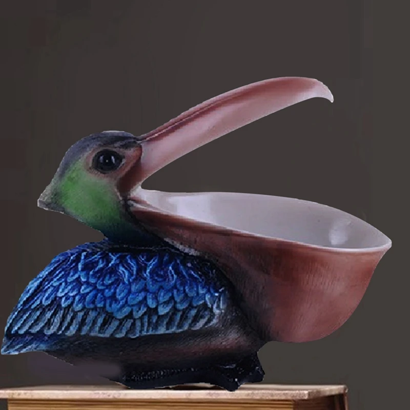 ABYN-Pelican Ornaments-Keys And Jewelry Storage Of Resin Toucans, Ideal Choice For Living Room, Creativehome Decoration.