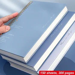 B5 Hardcover Coil Spiral Notebook With 300 Inner Pages 150 Sheets Line Grid Blank for Students