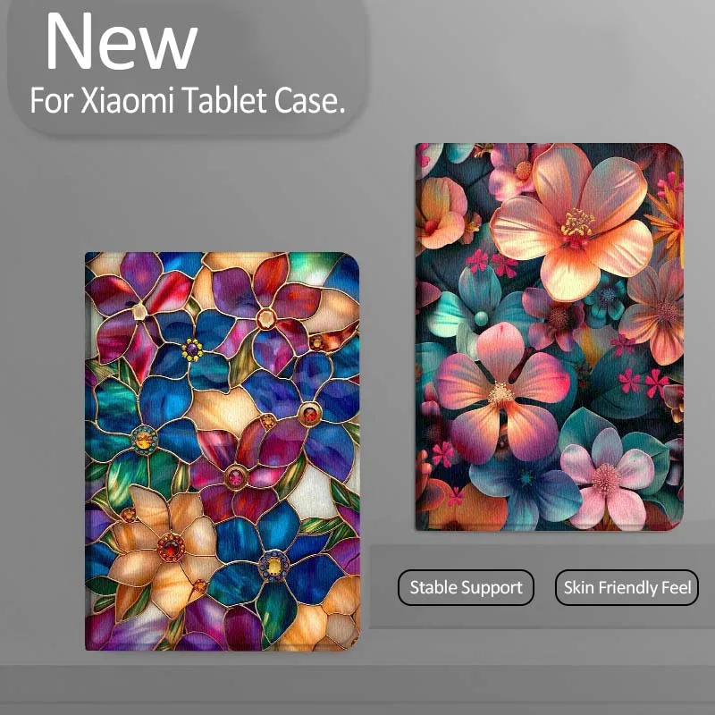 

Vibrant Colorful Flower Pattern Gift Tablet Case For Xiaomi Redmi Mini Pad SE K 2 4 5 6 7 8 2023 2025 11 8.8 11.2 10.1 Pro