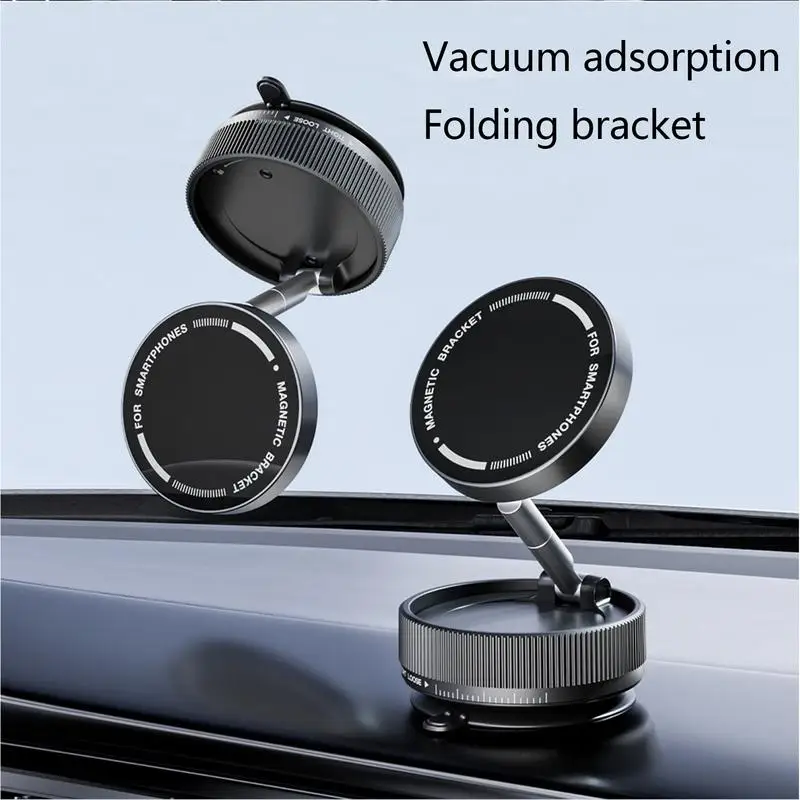 Magnetic Car Dash Phone Holder Rotating Magnetic Suction Phone Cradles for Truck Dashboard Foldable Car Cell Phone Holder Mount