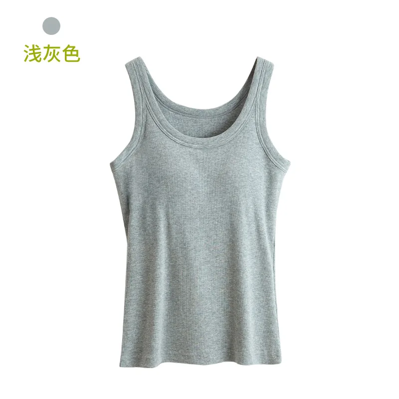 woman tops Summer vest women breast pads beautiful back cotton thread base suspender straps sports bra wearing outside camisoles