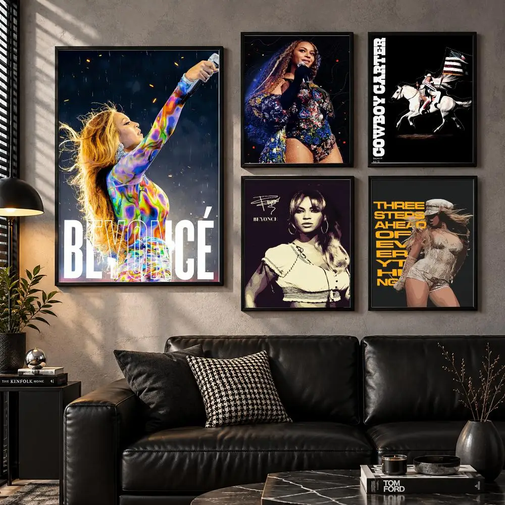 B-Beyonce Renaissance Singer Poster Wall Art Sticker For Living Room Bedroom Bar Home Decor Mural Painting Decoration