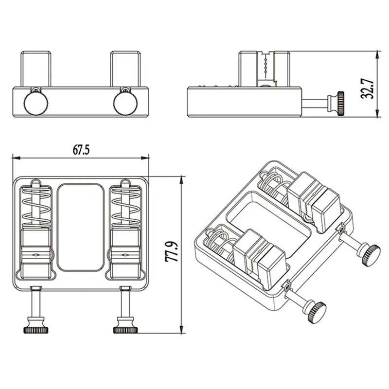 배선용 와이어 클램프 다기능 용접 고정 장치 납땜 도구 배선 고정 장치 와이어 클램프 용접 알루미늄 합금 + 세라믹