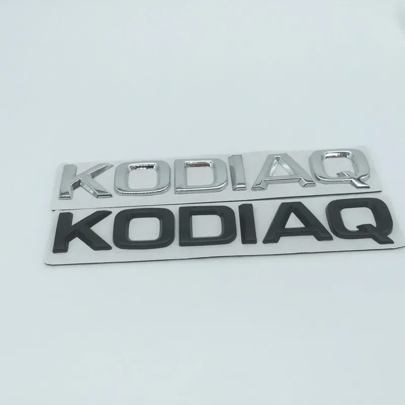 1pcs 3D metal KODIAQ high quality silver/black car Letter Emblem Rear tail trunk Decals badge sticker Decal styling For Skoda