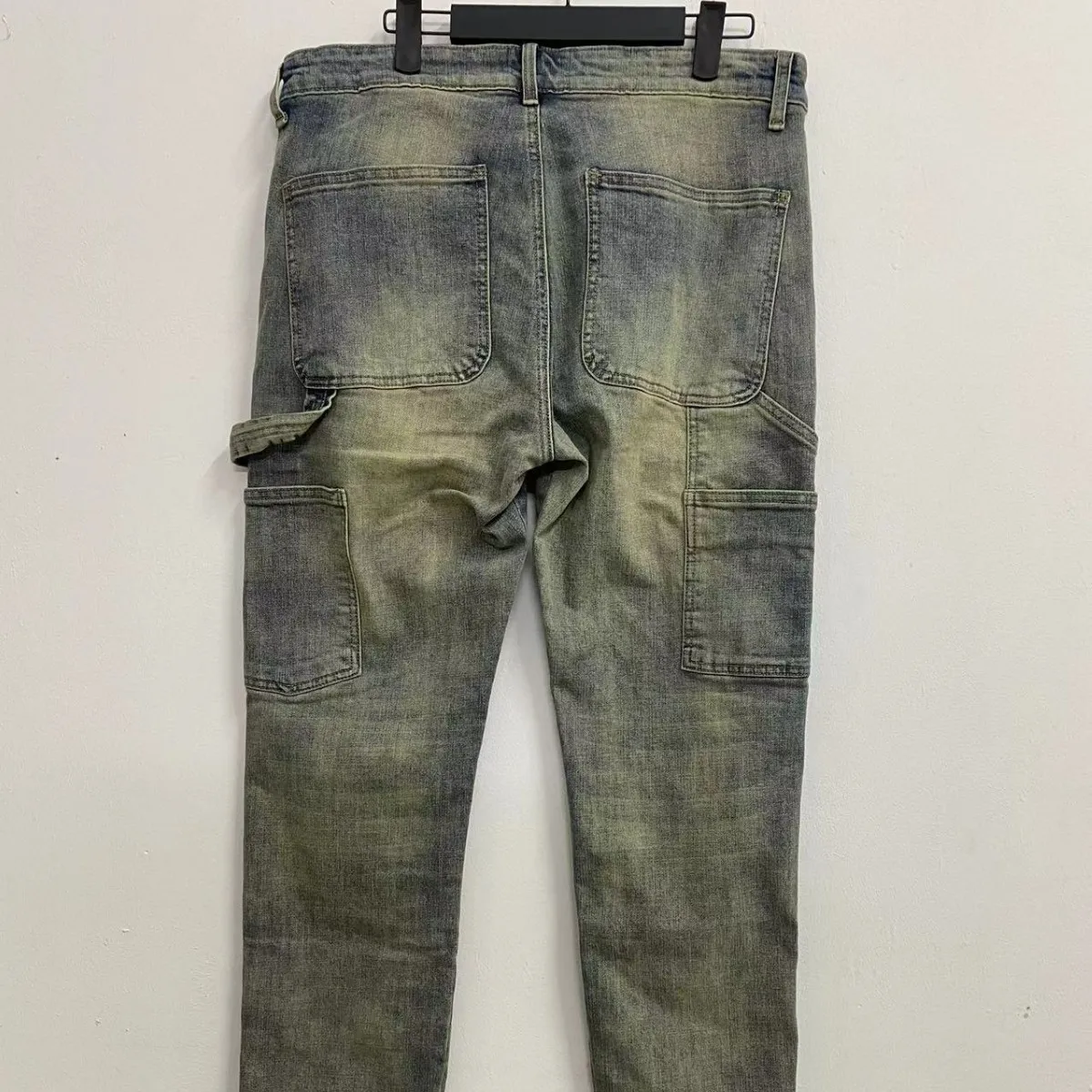 European American New Fashion Men's Solid Color Loose Straight Simple Basic Denim Trousers Mlae High Street Jeans Pants Clothes