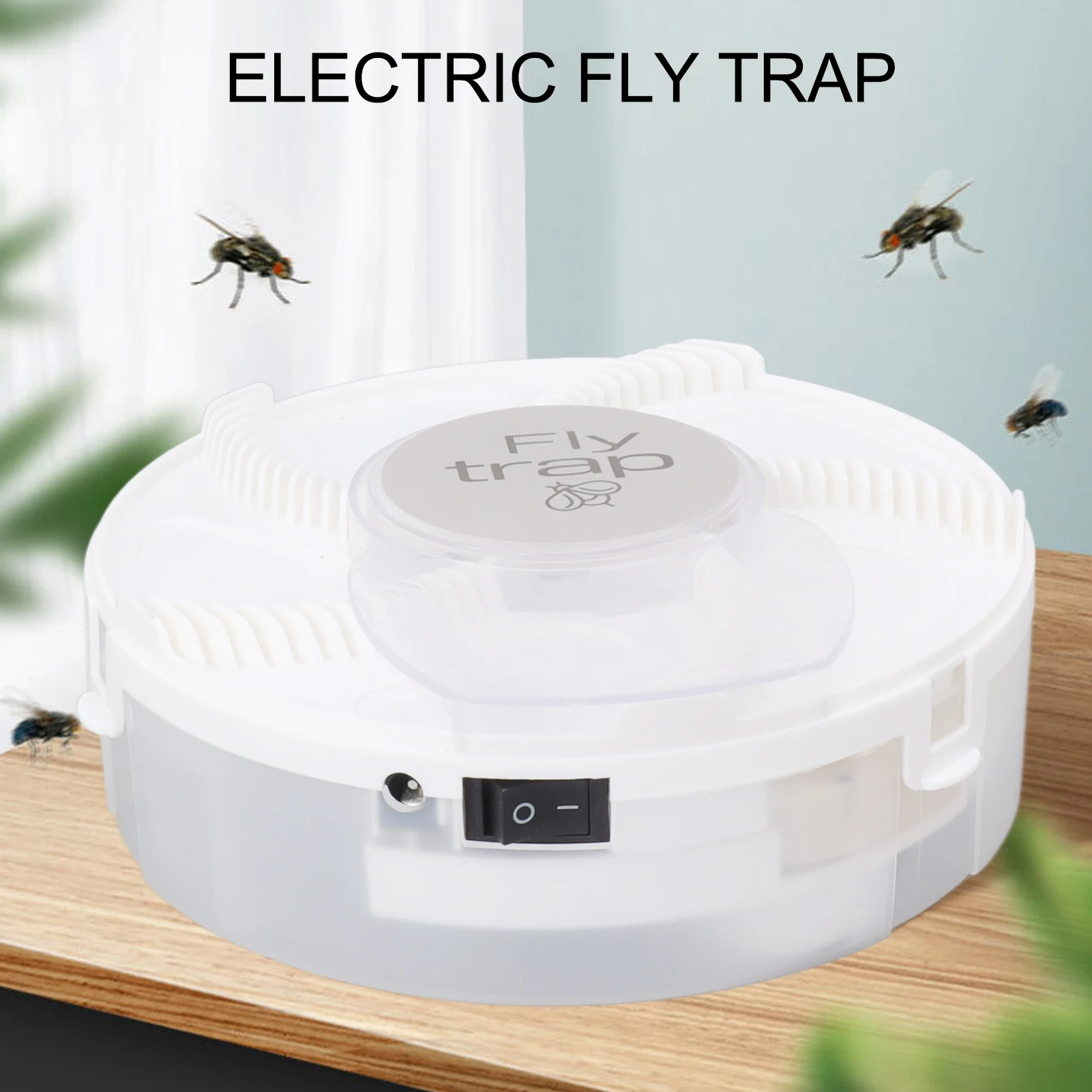 Electric Fly Trap Automatic USB Charging Quiet Detachable Flytrap Flycatcher for Restaurant Kitchen