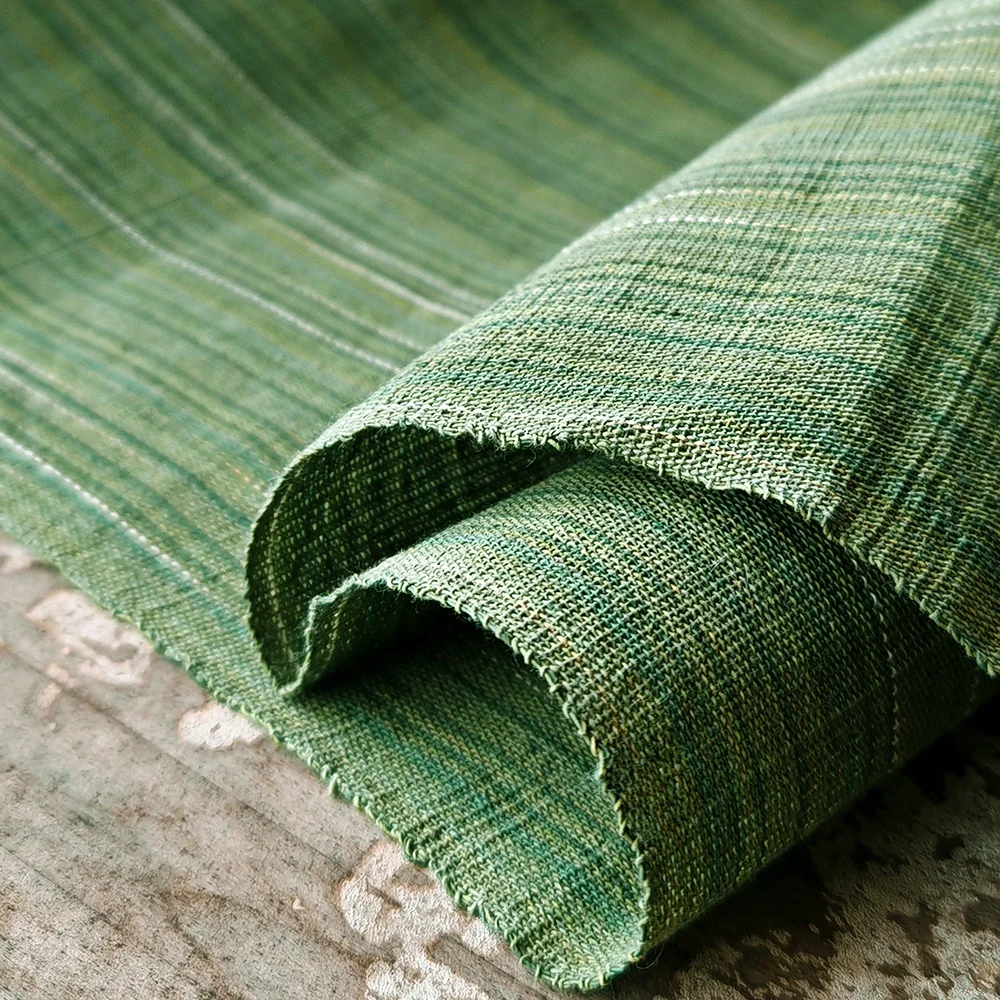 

Handwoven Pure Cotton Fabric Yellow een Color Woven DIY Material Thin Cotton Yarn Traditional Chinese Sle Home Hanrt