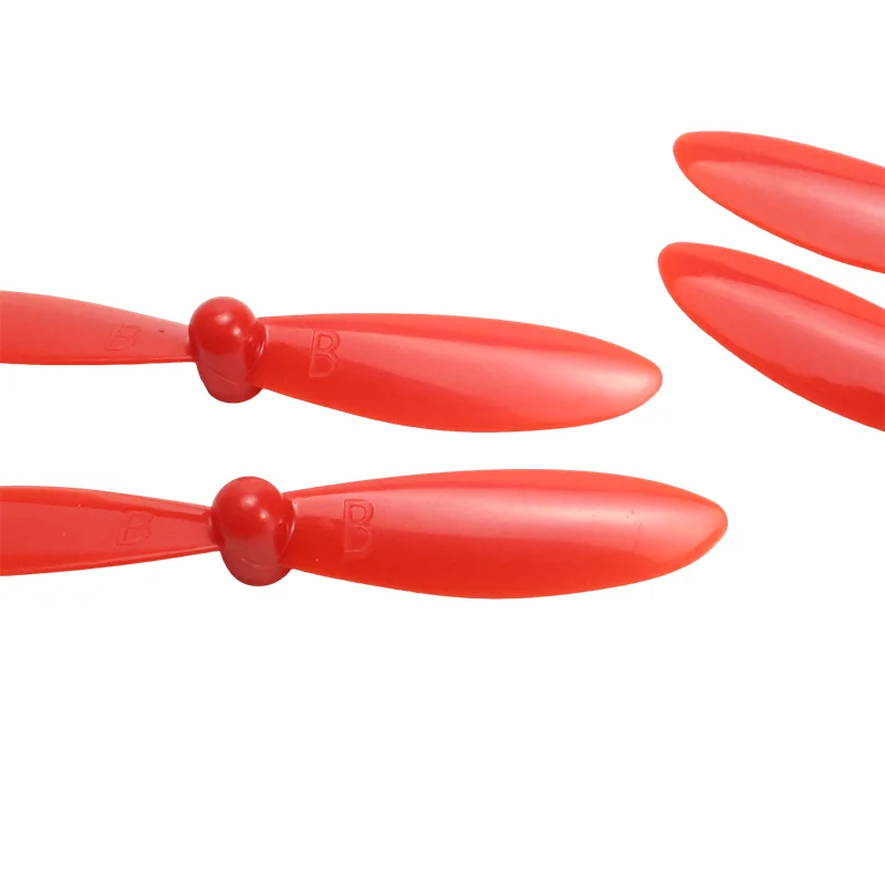 New 2Pair Red AB Propeller Blades – 2-Blade CW/CCW Props for FPV Drone RC Quadcopter | Durable Plastic RC Aircraft Spare Part