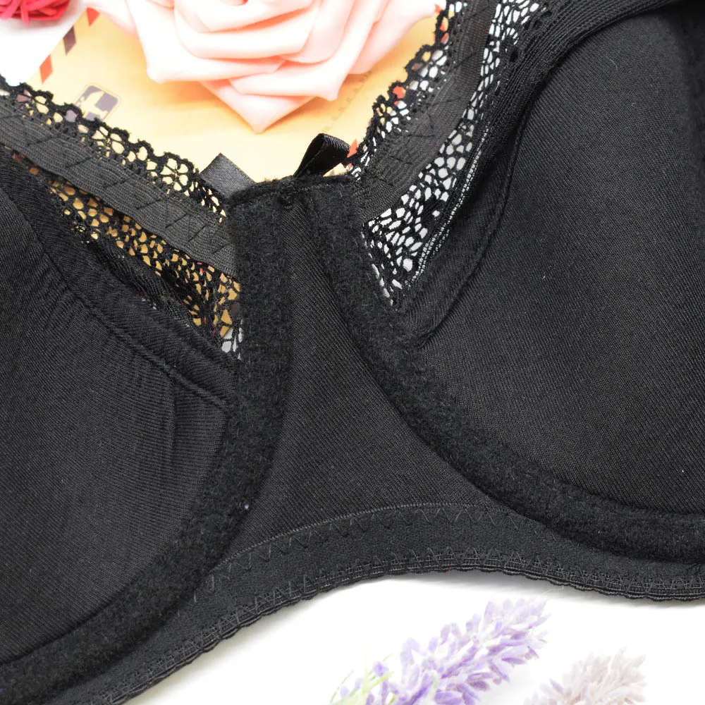 Womens Bras Lace Bralette Light Padded Underwired Perspective Brassiere Big Bust Sexy Lingerie Underwear D DD E F G Cup