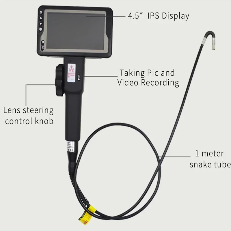

Hot Sale Inspection Articulating Endoscopy Camera With 5.5mm Micro Snake Camera 4.5 Inch Screen Industrial Endoscope