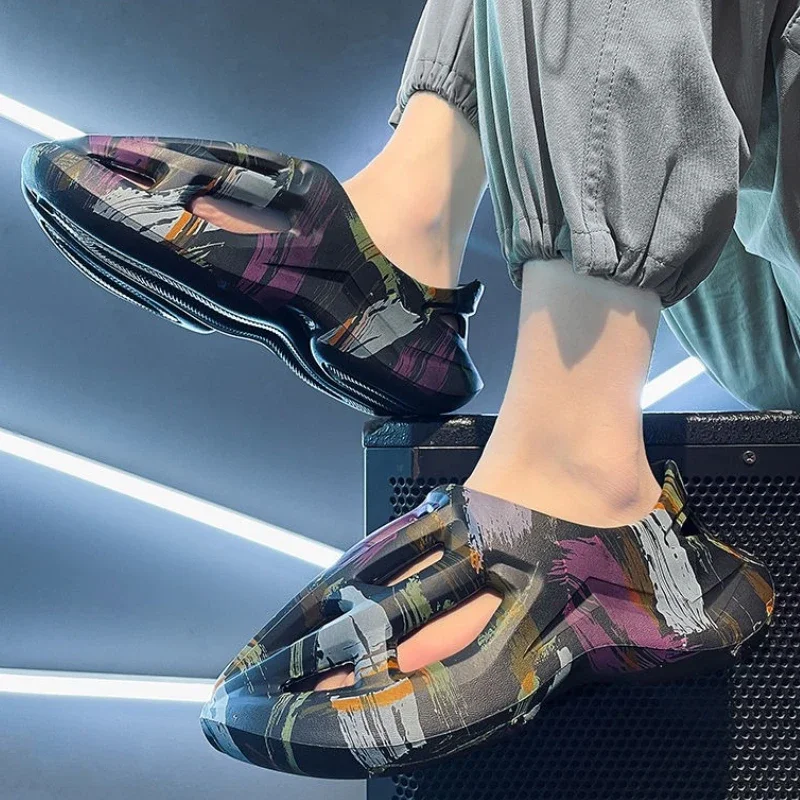 

Мужские сандалии с закрытым носком, устойчивые к запаху, нескользящие, высококачественные, повседневные, цвета 2025 стилей, роскошная японская обувь, купить H обувь для мужчин