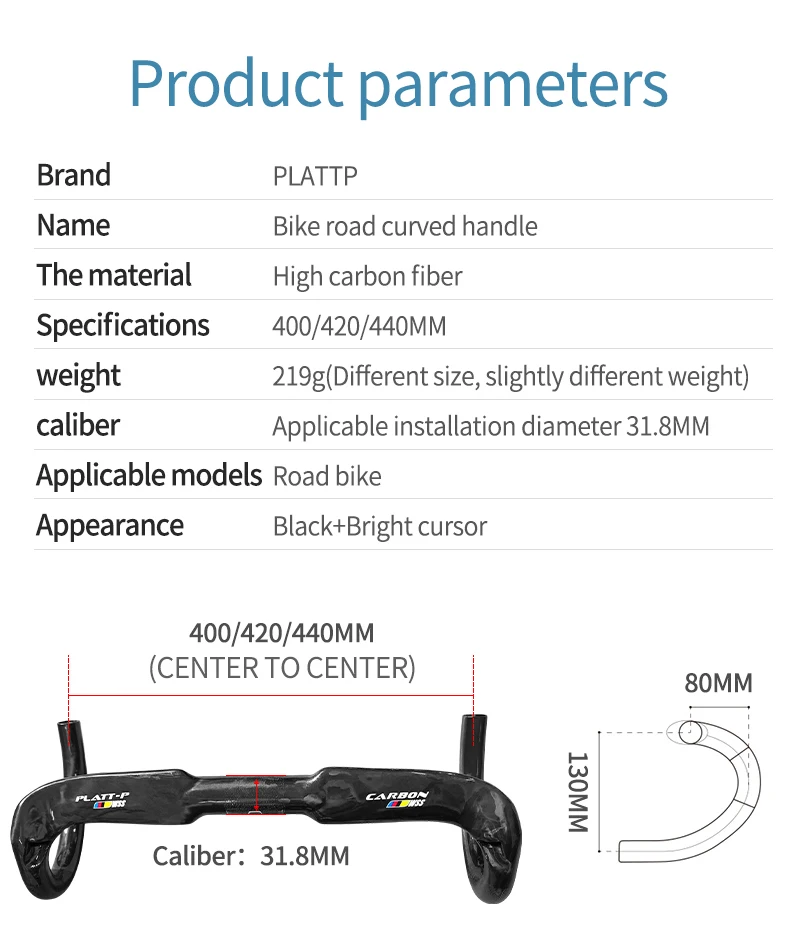 Vollcarbon-Fahrradlenker, ultraleichter und langlebiger Fahrradlenker mit 15,75/16,54/17,32 Zoll Innenkabelführung – Detail 2