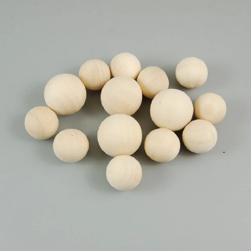 10pcs ，30mm-50mm Log Color Wooden Beads Non-porous Spherical Log Beads Wooden Wooden Beads