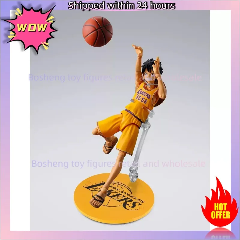 Bandai Soul SHF Nautical King NBA Monchi D Luffy, Los Angeles Lakers team figure view 4