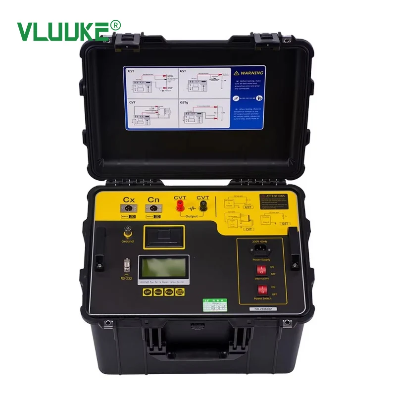 VLUUKE VK-DLCT 10kV Capacitance Dissipation Factor Tester Over-voltage Protection High Precision IP67 Protection 0.2 Accuracy