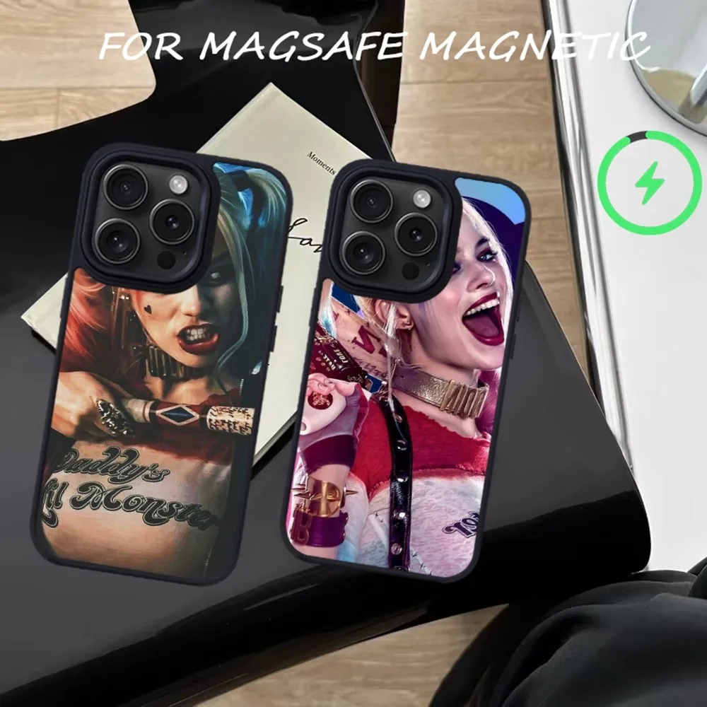 

Movie H-Harley Q-Quinn Phone Case For iPhone 15 14 13 12 11 Pro Max Plus Magnetic for Macsafe Cases Cover