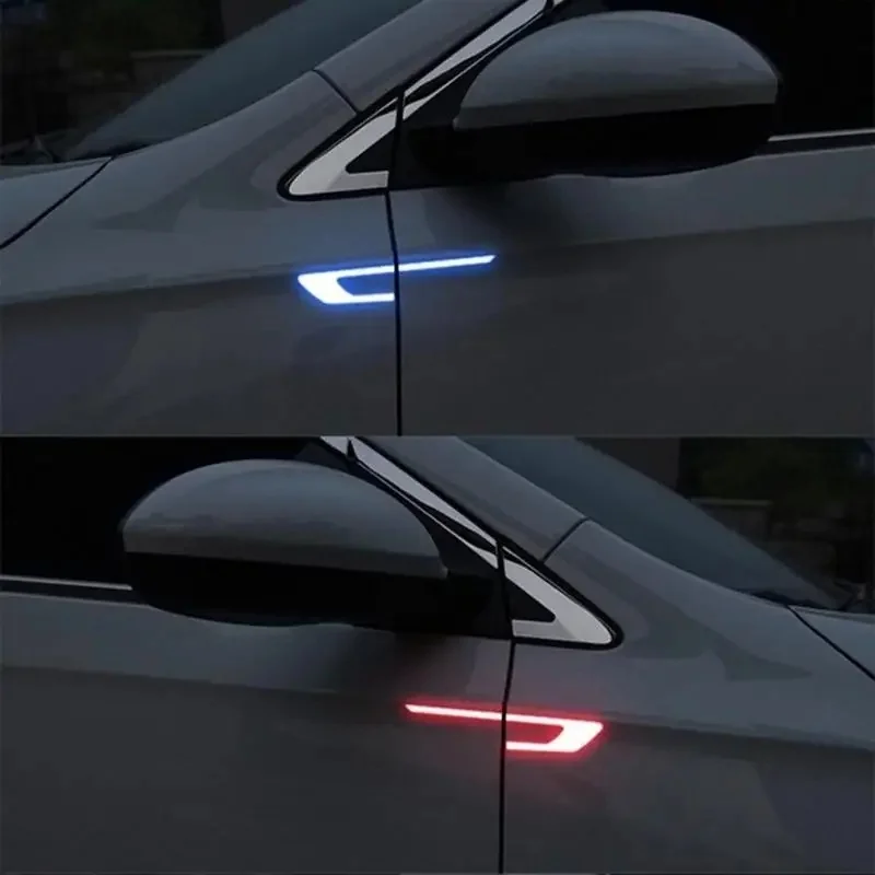1Set  Auto Reflective Stickers Warning Tape Bumper Reflective Strips Secure Reflector Stickers Decals Cool Reflective Cool Shape
