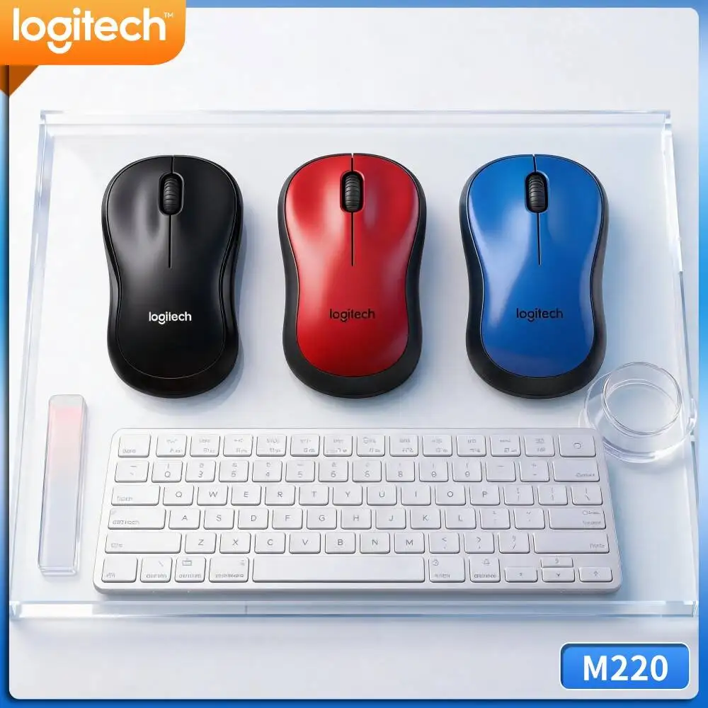 Logitech M220 Silent Mouse 3 Buttons 10m Range 2.4GHz Connection 1000 DPI 18-Month Battery Mac Accessory