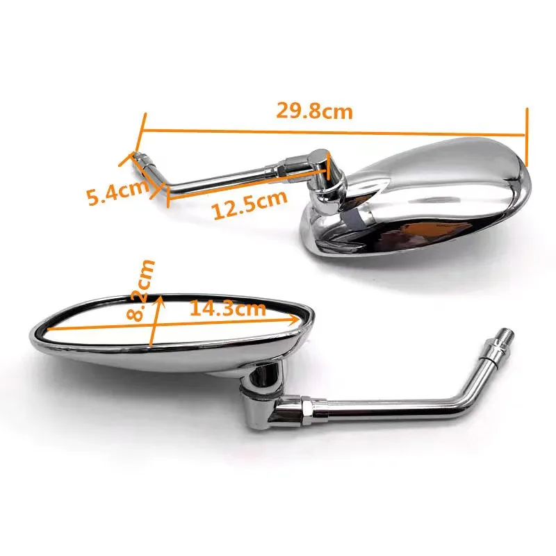 For Suzuki Boulevard, M109R, M90, M95, C109R, C50, C90, Marauder Intruder Volusia VS VL 750, 800, 1400, 1500 Chrome Rearview Mir