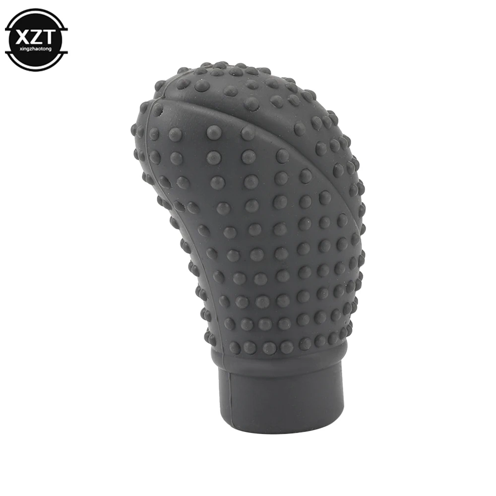 Cubierta de palanca de cambios de coche antideslizante, transmisión automática Manual de silicona, palanca de cambios de automóvil, perilla de cambio, cubierta Universal de freno de mano