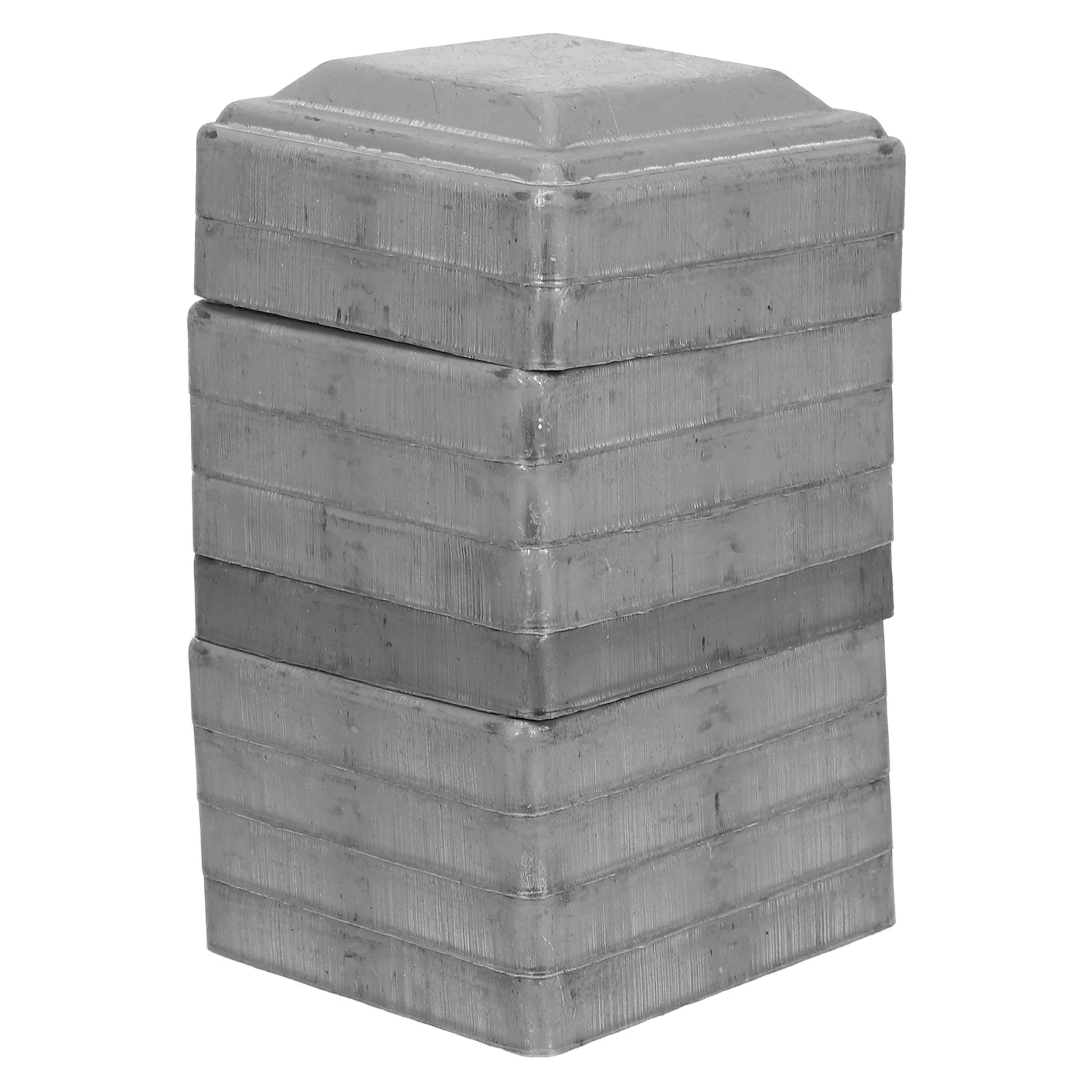 

10 Pcs Fence Post Caps Square Iron Column Wraps Zinc Steel Guardrail Accessories Corridor Railing Post Toppers Metal Decorative
