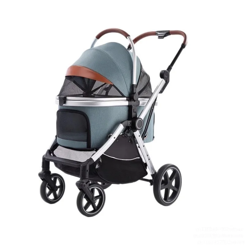 

Luxury pet cart out, puppy cart, large space folding cat and dog special cart wholesale
