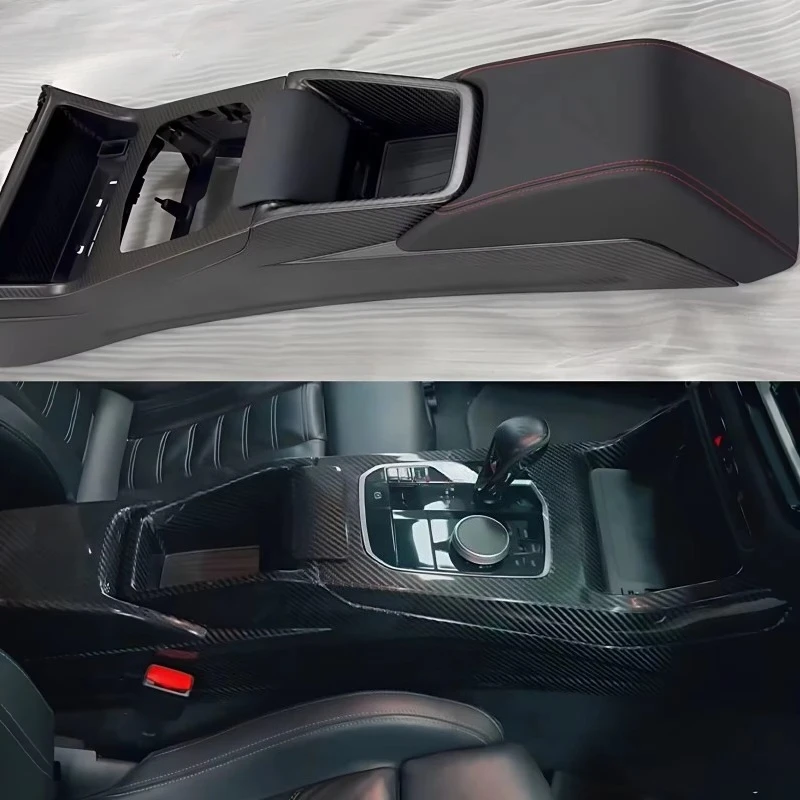 for BMW G80 G82 G87 G20 G22 G26 i3 i4 G42 2019-2026 M3 M4 Leather Interior Dry carbon fiber CSL console armrest assembly