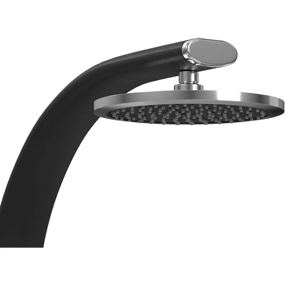 8 رؤوس دش مطري سوداء مع 3 رشاشات محمولة، و5 وظائف، و3 نفاثات للجسم #4