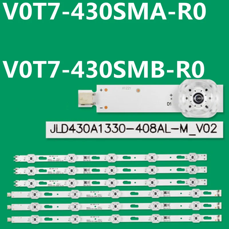 Taśma LED do UN43TU700D UN43TU7000 UN43TU8000 UN43TU8200 UE43TU8070 V0T7-430SMA-R0 V0T7-430SMB-R0 LM41-00886A LM41-00885A