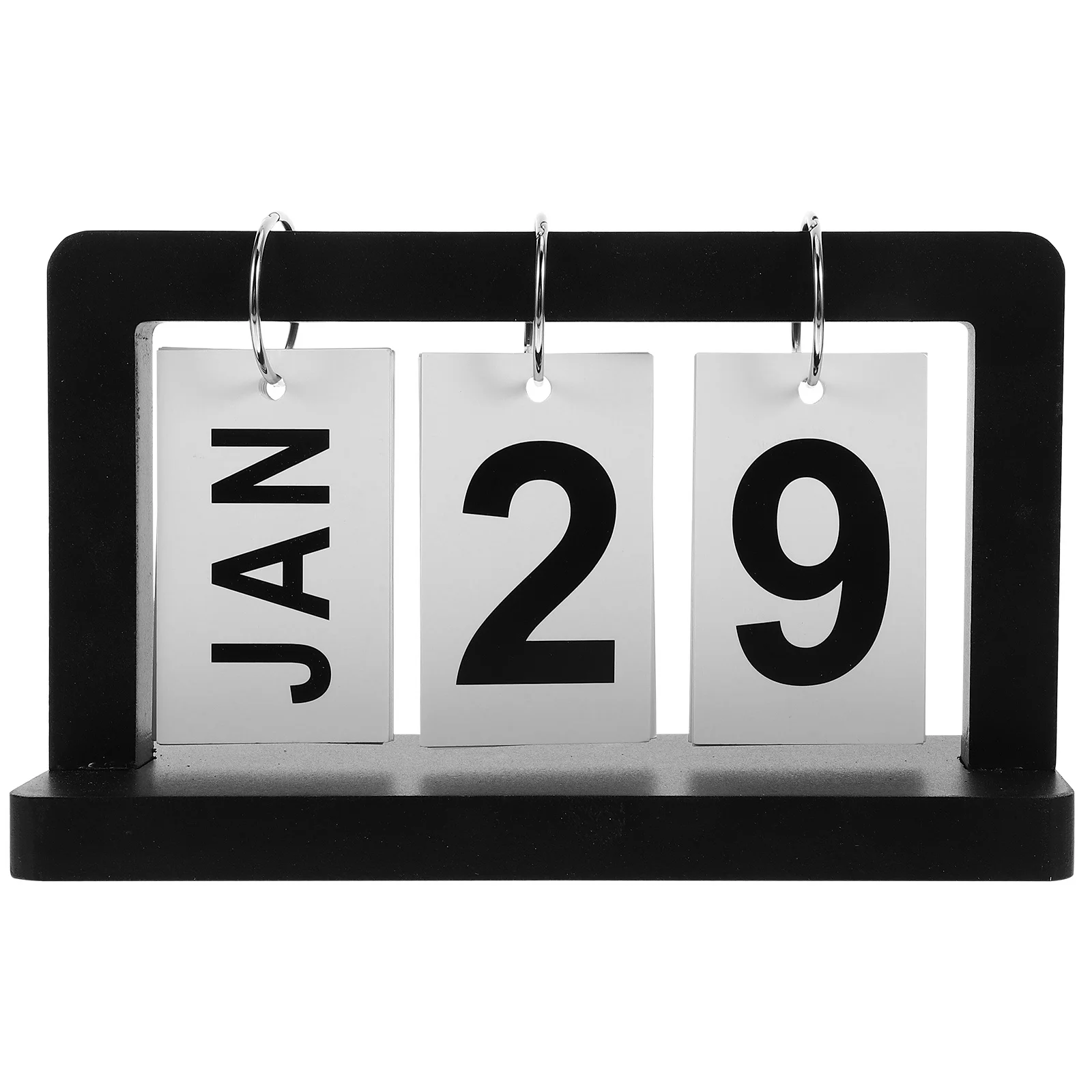 

Desk Calendar Wood Flip Reusable Perpetual Elegant Design Home Office Tabletop Decor Home Bar Accessories Desk Calendar