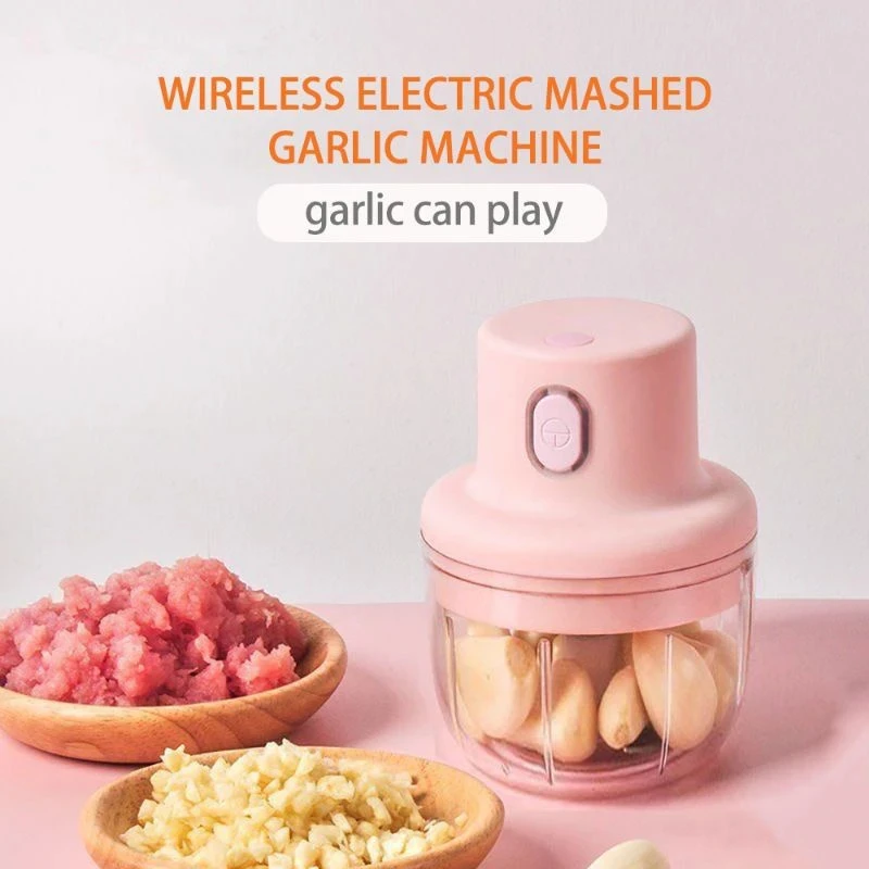 Mini Elektrische Knoblauch Chopper Fleischwolf Knoblauch Stampfer Maschine Robuste Langlebige Zerkleinert Ingwer Gemüse Brecher Babynahrung Maker