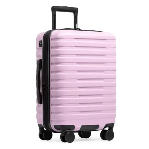 

U.S. Traveler Boren Expandable Hardside Rugged Travel Luggage with 8 Spinner Wheels, Lavender, Carry-on 22-Inch
