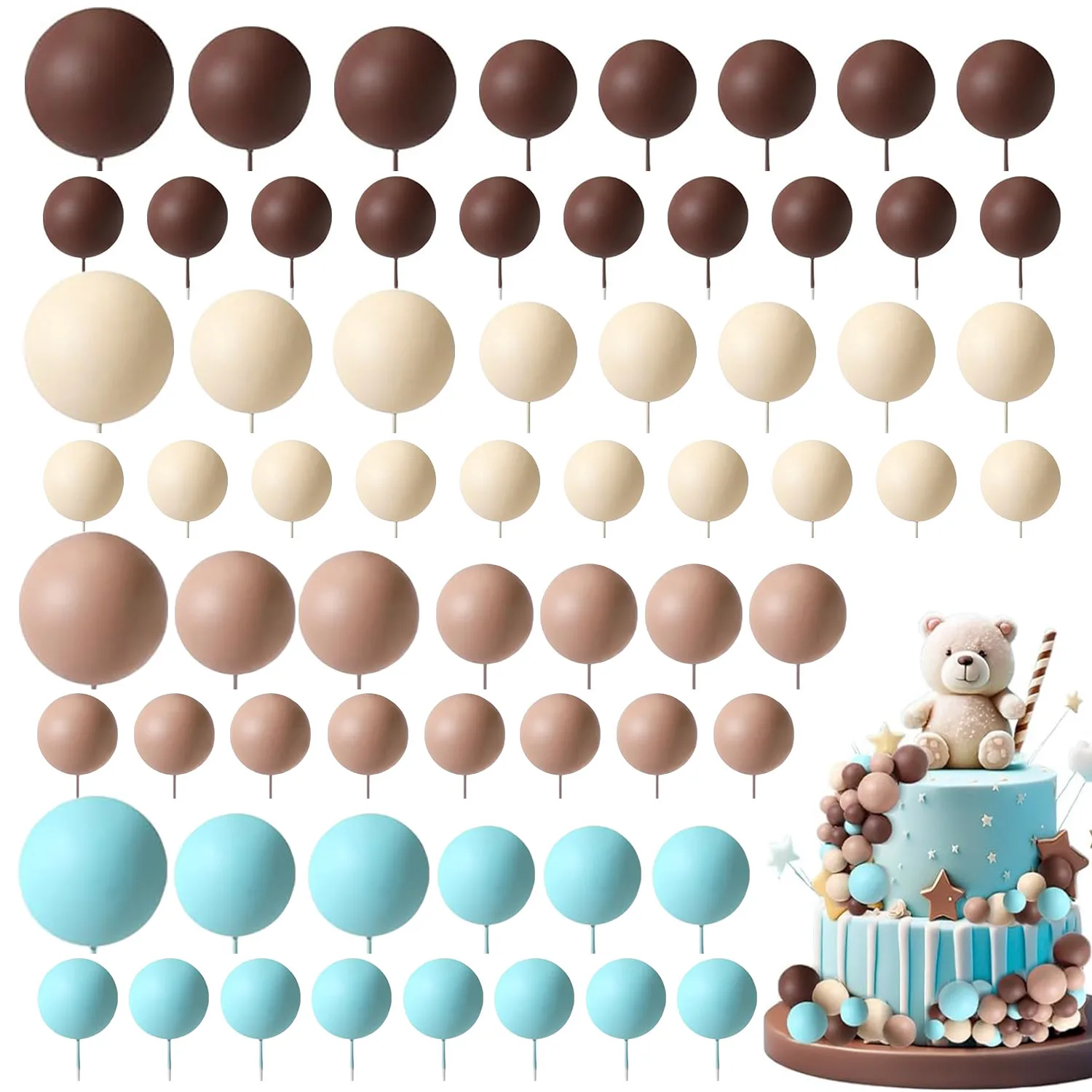 Bälle Kuchen Topper Luftballons Cupcake Topper DIY Kuchen Einsatz Topper Schaum Kuchen Bälle Backen Dekoration für Hochzeitstag