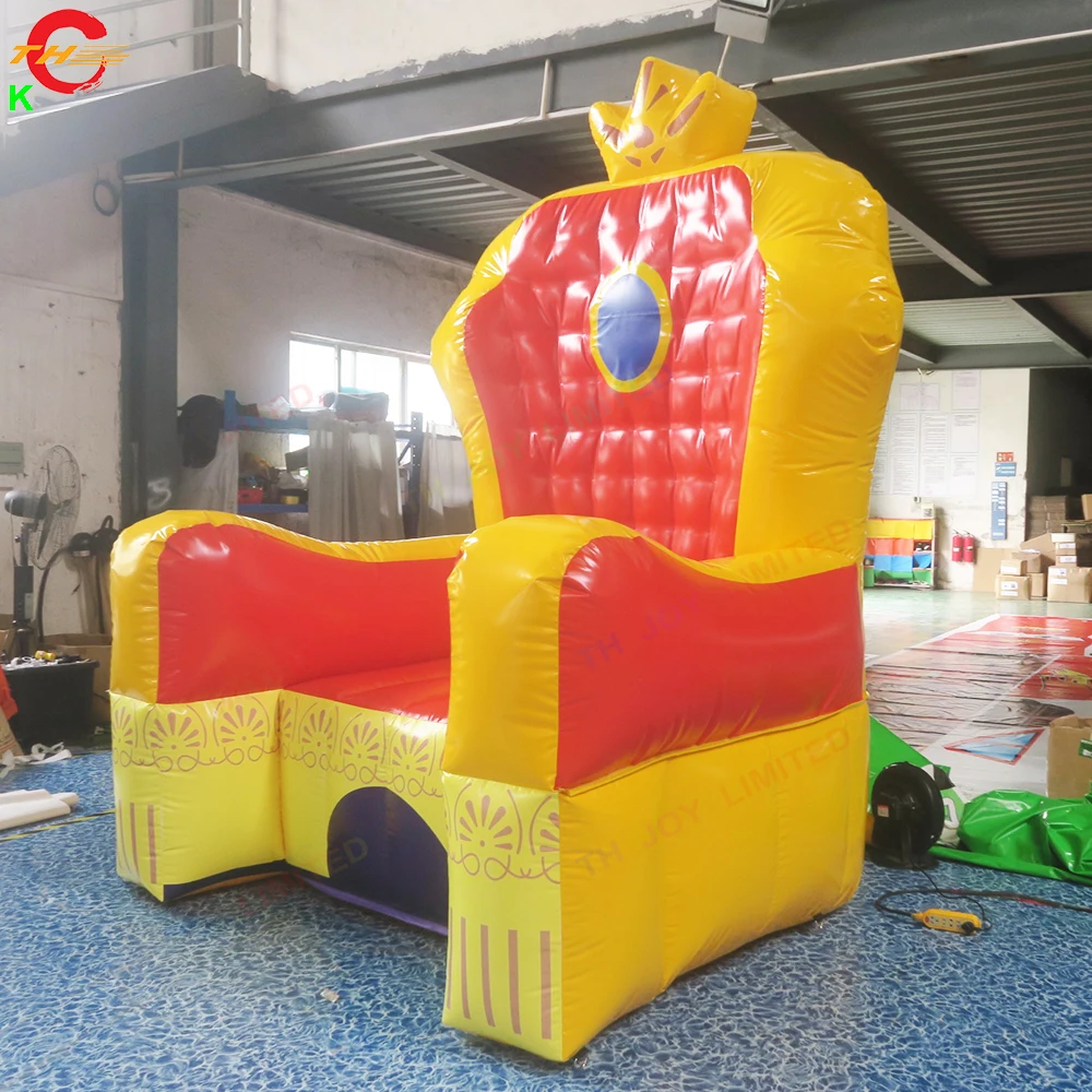 Fast Shipping 2m/3m High Giant Inflatable Throne Chair Bouncy Sofa Chair Balloon for Children Birthday Party