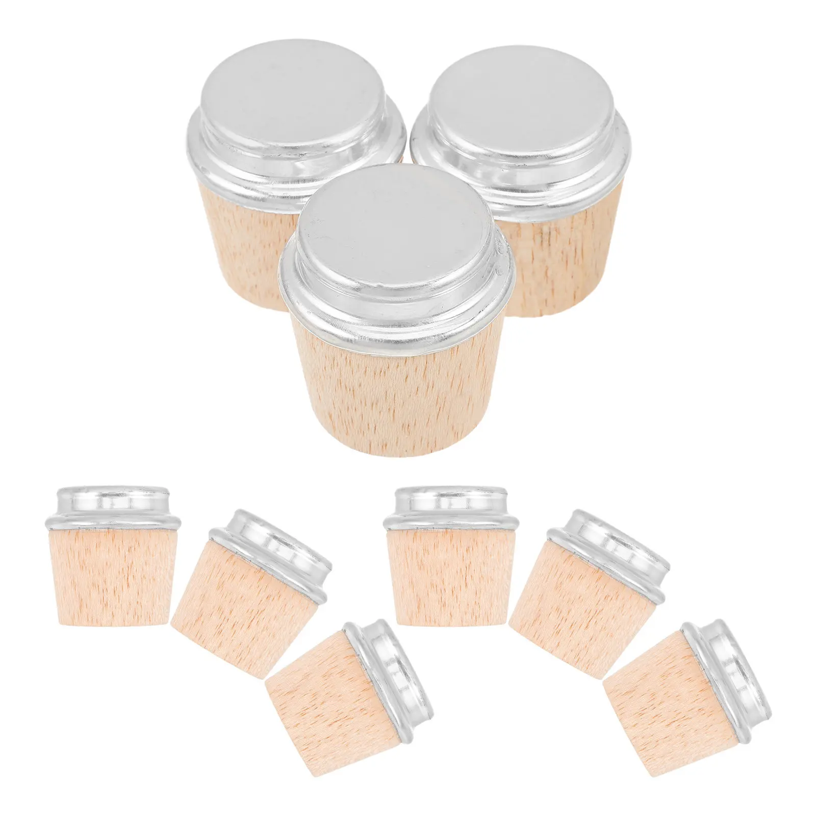 9Pcs Wood Bottle Cork Stopper Leakproof Replacement Wooden Plug for Hot Water Kettle Insulated Flask Seal Plug Reusable Water view 5