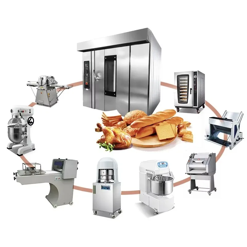 Juego Completo de Equipos Industriales para Pastelería y Panadería Comercial, Horno Rotatorio para Restaurante, Precios de Hornos para Panadería en Venta en Estados Unidos