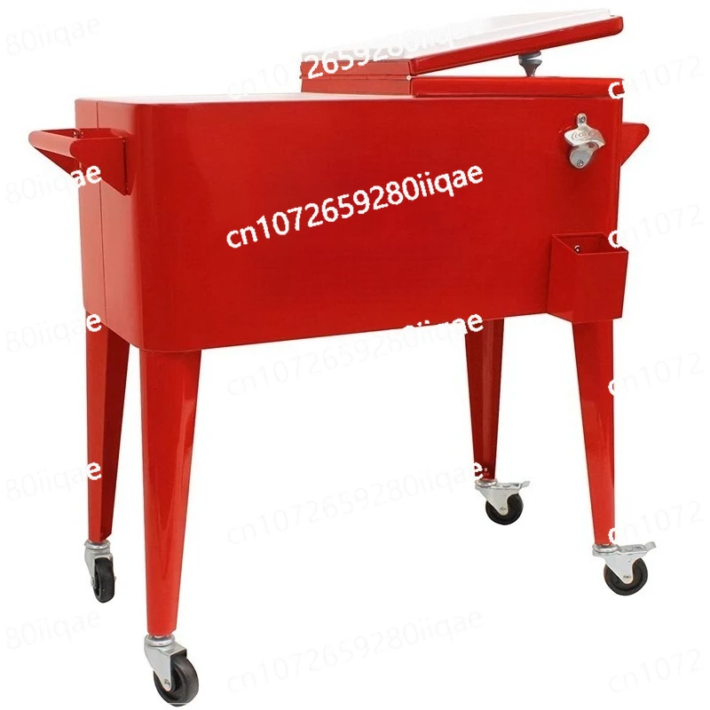 

75L metal insulation cart retro ice bucket cart hotel party