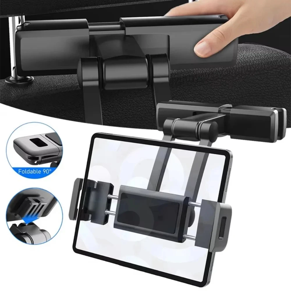 Car Seat Back Stand Telescopic Phone Tablet Holder Headrest Adjustable Universal Tablet Bracket For 4.7-12.3Inch Car Accessories