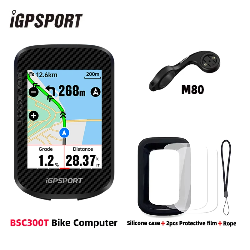 iGPSPORT BSC300T Bike Computer Touch-screen GPS Bike Computer Colorful Map Navigation Wireless Cycling Computer IPX7 Waterproof