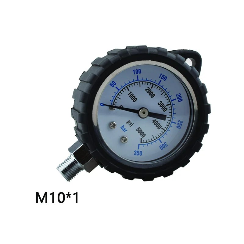 HPA Scuba M10*1 5000PSI/350BAR Pressure Gauge Manometer Station Soda Water Diving Stream Air Paint Soft Ball Pneumatic Fittings