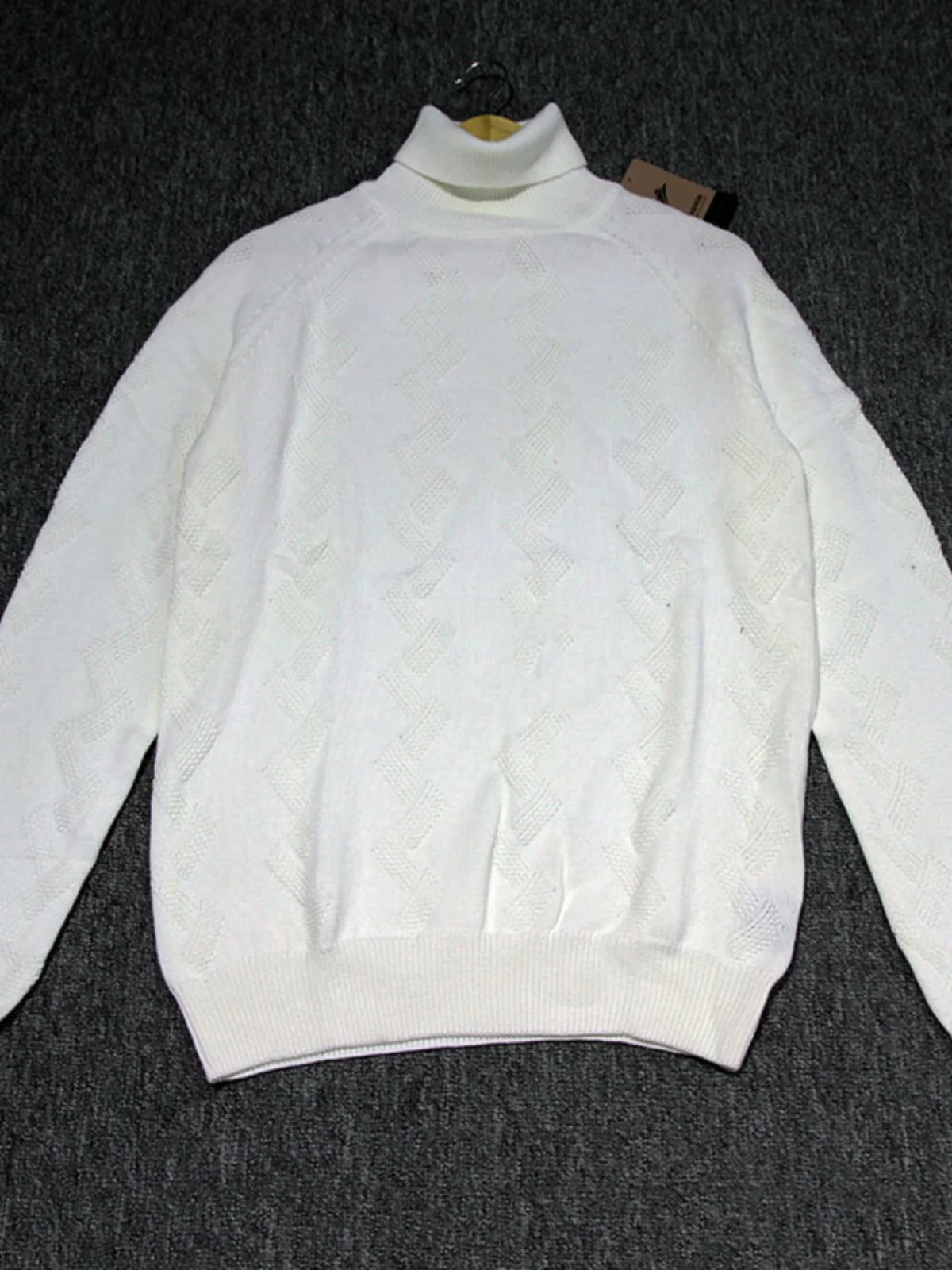 Men's Winter High Ne Knitted Base irt Casual Overhead Warm Large Size Sweater Loose Fit Youthful Sle Long Sve  ...