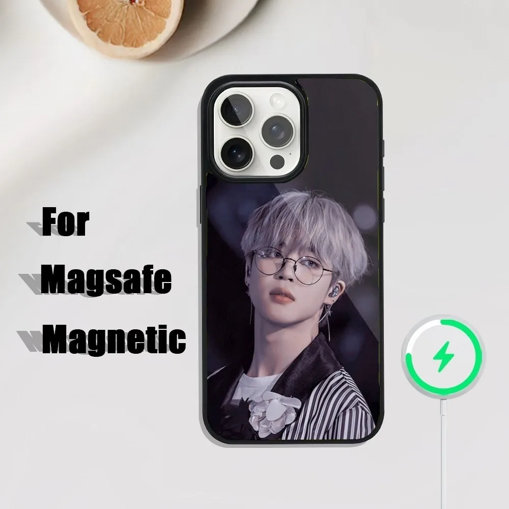 Singer J-JIMINS-S Phone Case For iPhone 16,15,14,13,12,11,Plus,Pro,Max Mini Magsafe Magnetic Wireless Charging