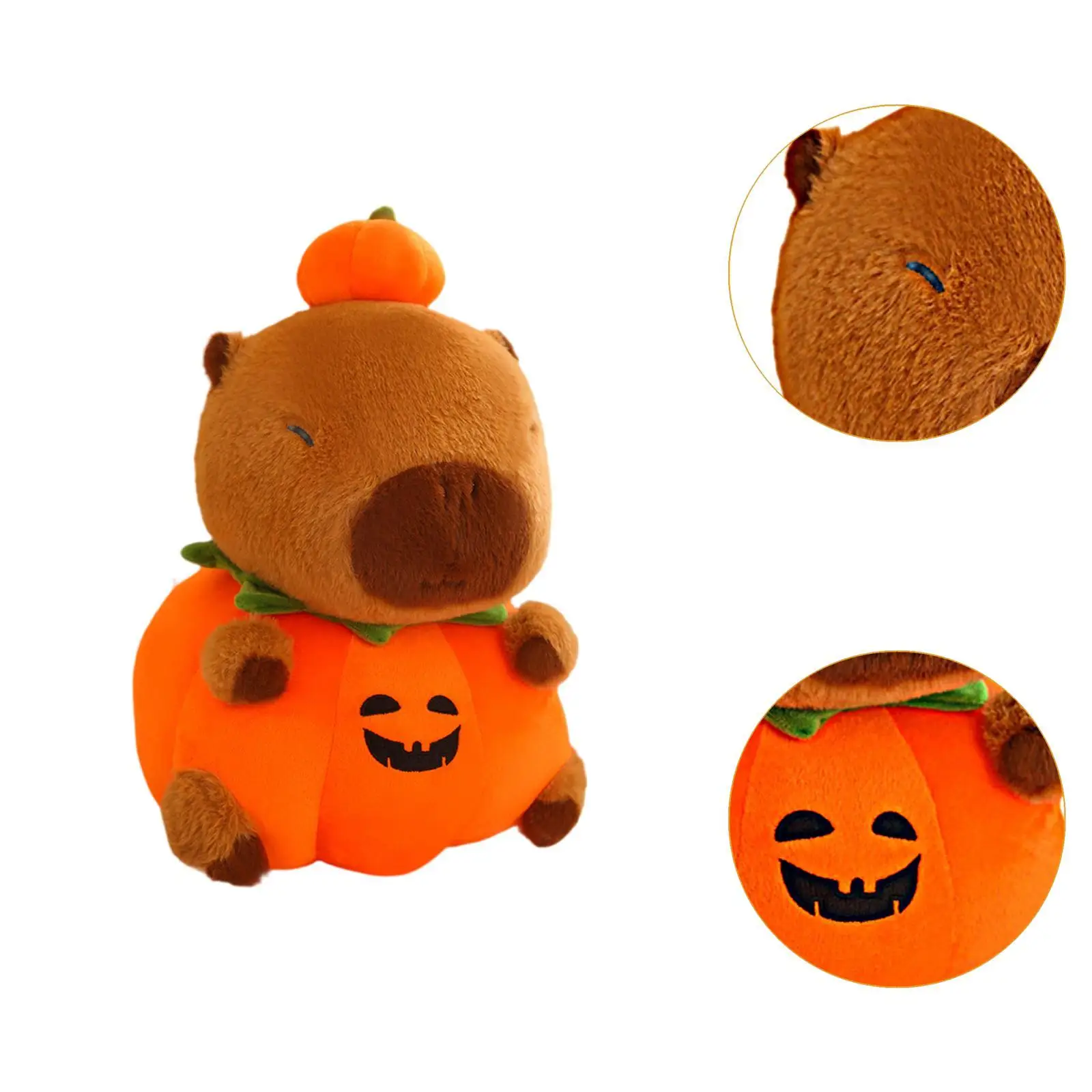 Capibara de calabaza de peluche, juguete de capibara, sofá, almohada, decoración de habitación, muñeco de capibara suave, estatuilla de capibara para niñas, niños, familia
