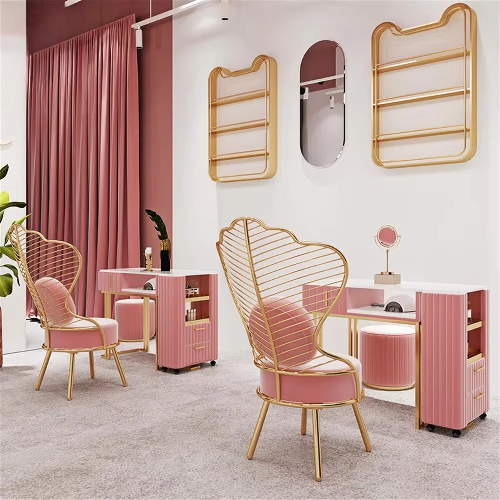 Nail Table Set Manicure Desk and Chair Beauty Equipment Salon Furniture Nails Table for Manicure