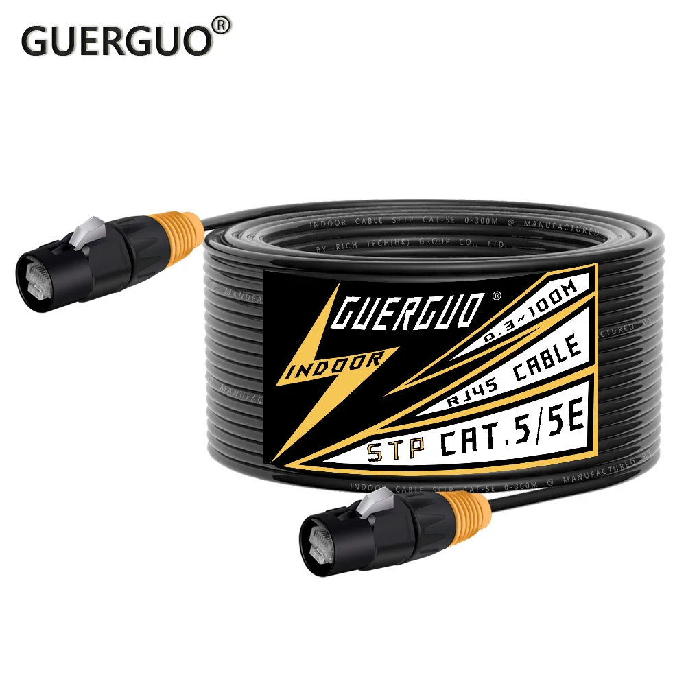 

Cat5/6 EtherCON Extension Shielded Cable Male to Male/Female Indoor&Outdoor STP/SFTP Cable with Button Waterproof RJ45 0.3M-100M