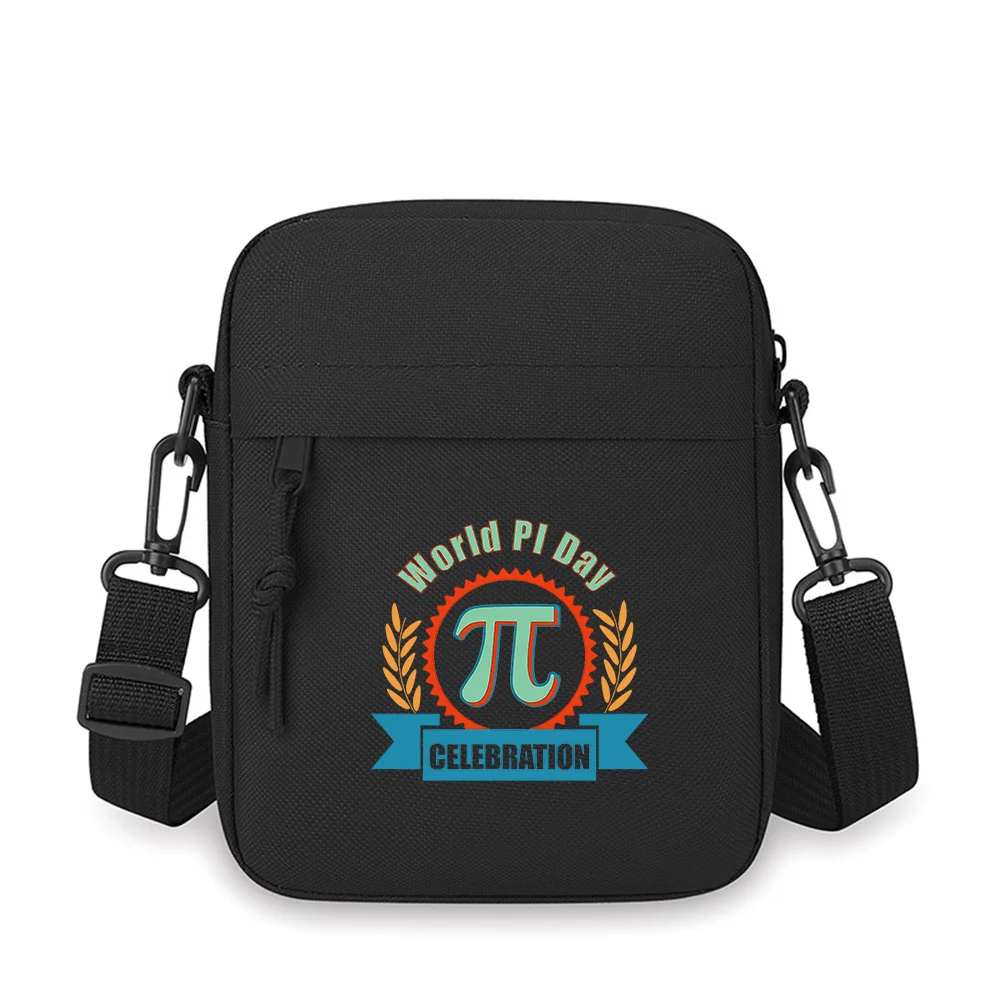 

World Pi Day Celebration Symbol Men Crossbody Bag Single Shoulder Women Cartoon Anime Film Printing Design Unisex