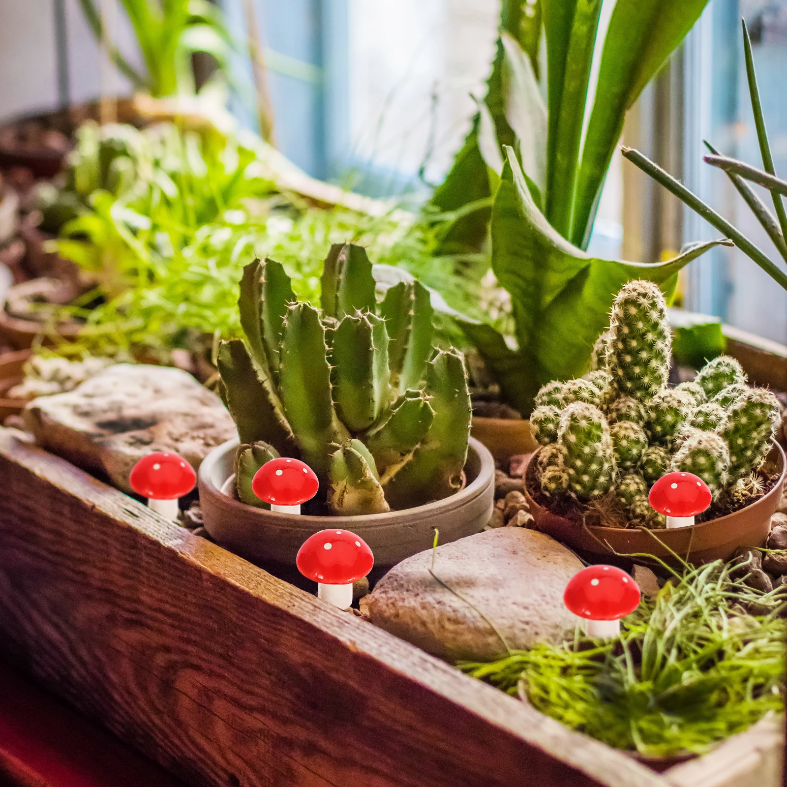 

60pcs Miniature Mushroom Foam Decorative Props For Micro Landscape Mini Garden Succulents Moss Bonsai Flower Pot Ornaments Fake