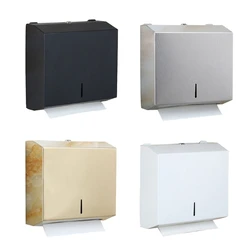 Wall-Mounted Paper Towel Dispenser Stainless Steel Kitchen Tissue Box with Lock