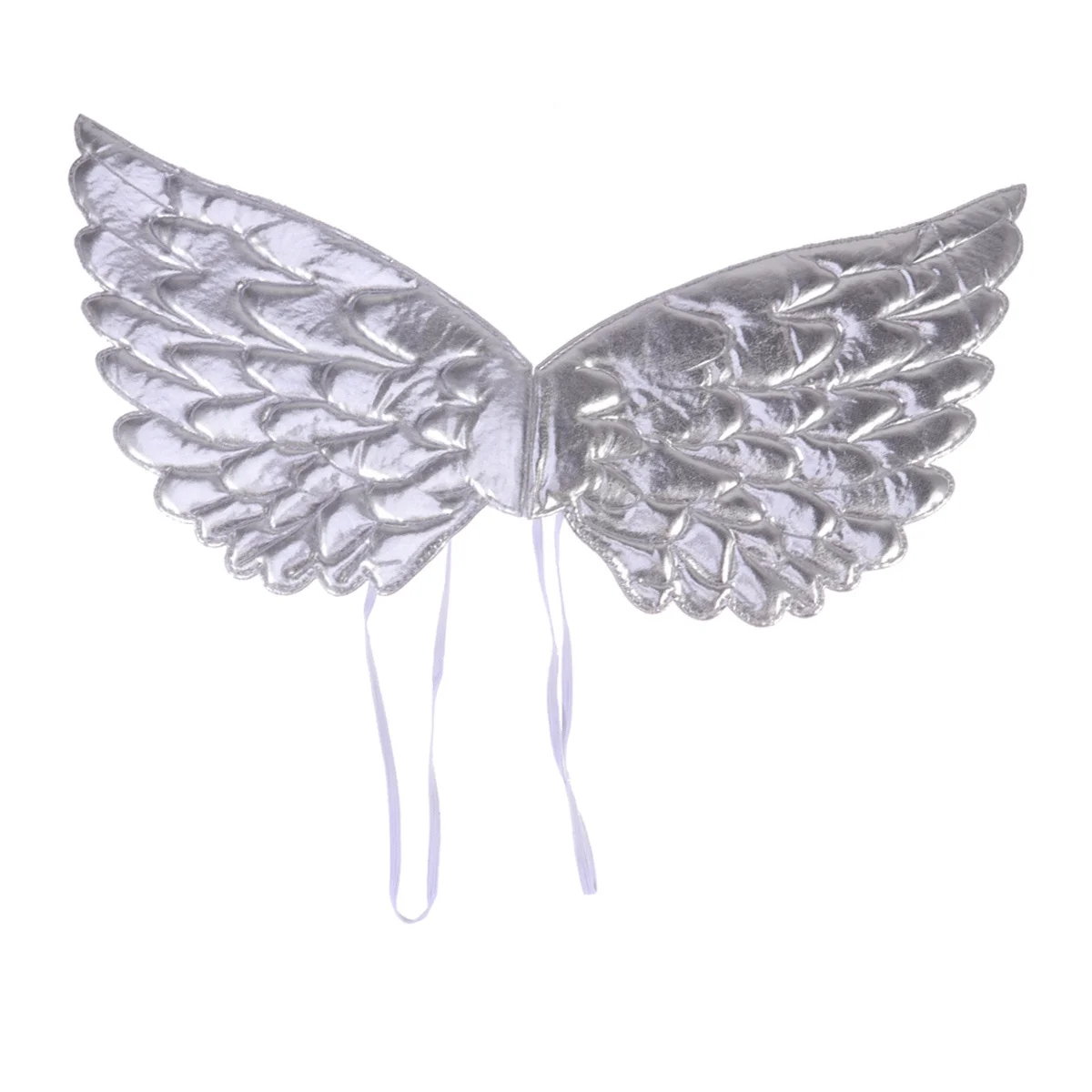 1Pcs Silver Angel Wings Fine Workmanship Kids Party Costume Eye-Catching Stage Wedding Christmas Photo Prop for Girls